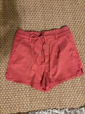 Paige Nantucket red tie front shorts sz 30 paper bag waist NWOT